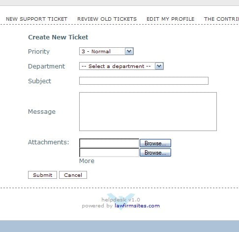 Create a New Ticket