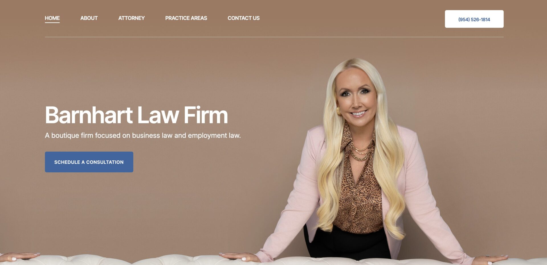 Barnhart Law Firm homepage screenshot