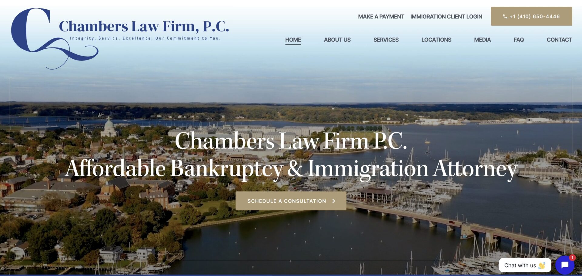 Chambers Law Firm homepage screenshot