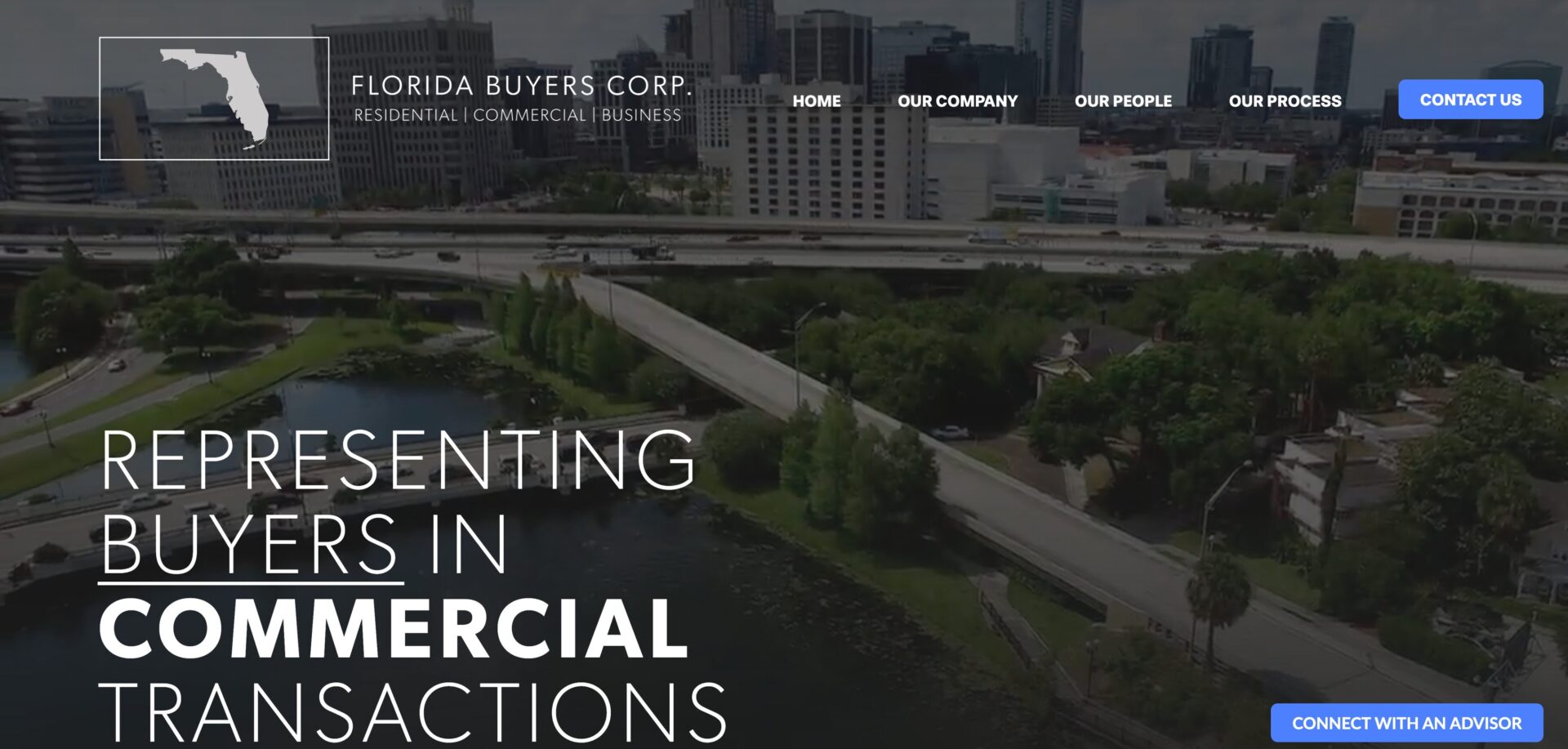 Florida buyers corp homepage screenshot